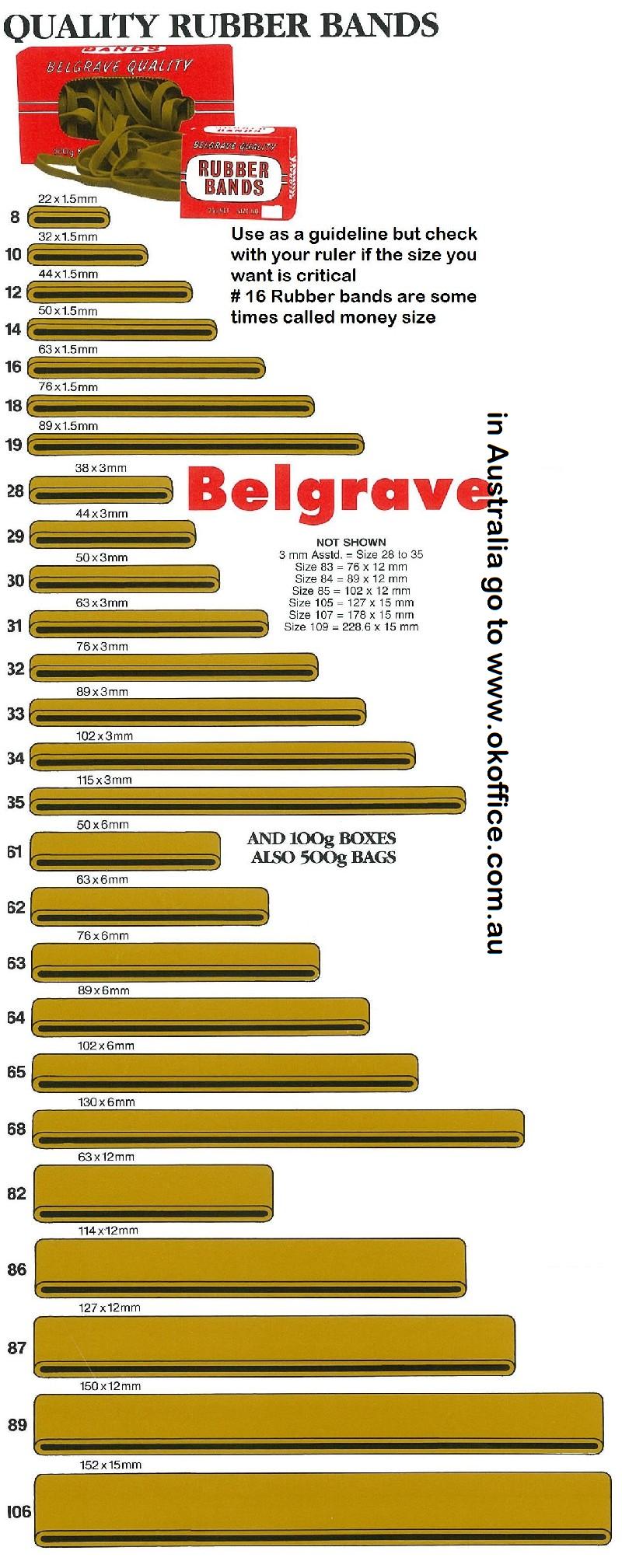 Esselte Rubber Band Size Chart Greenbushfarm