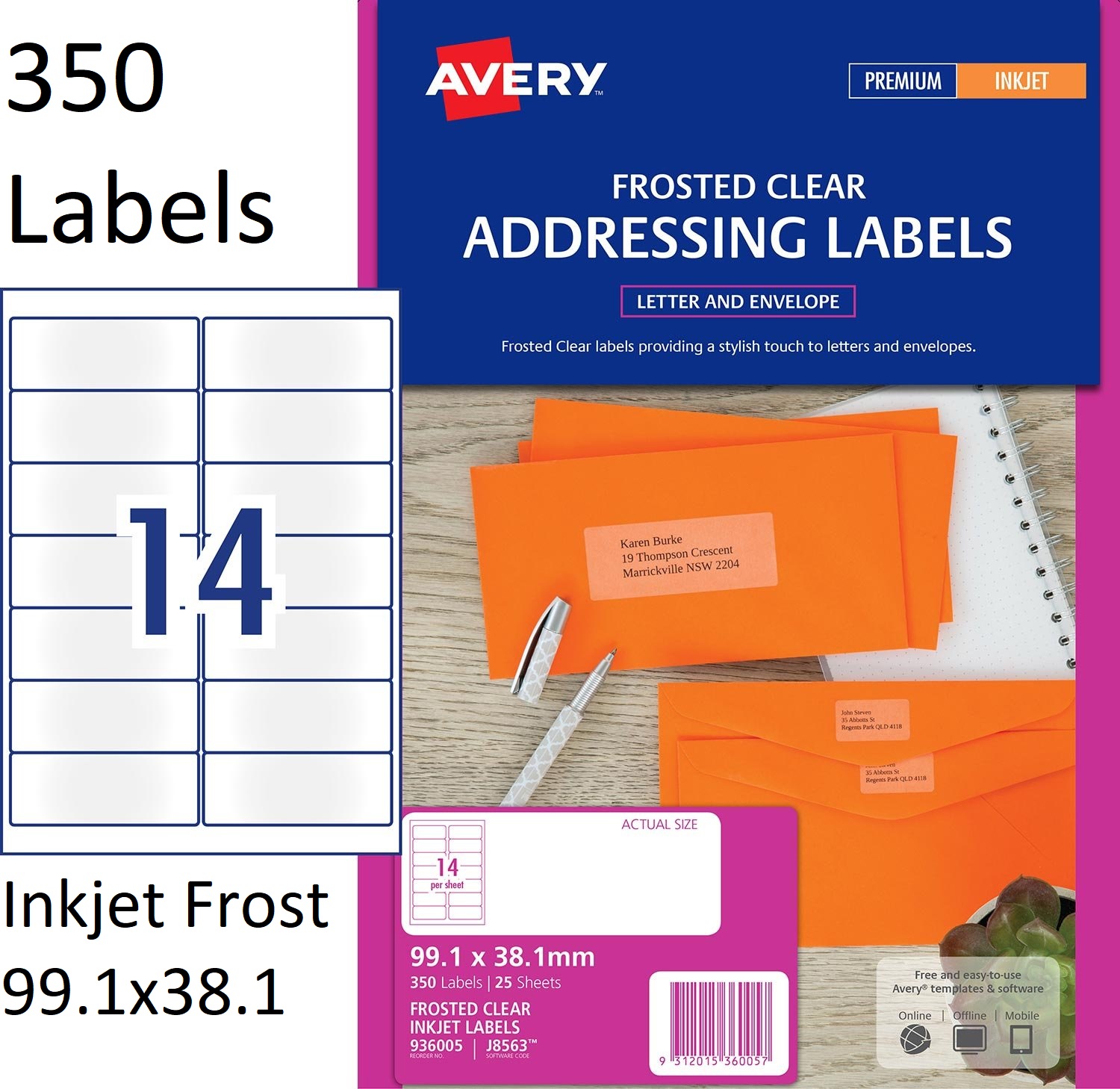 Free labels template 14 per sheet