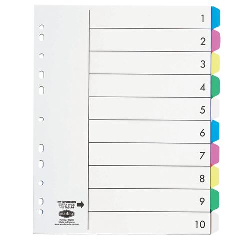 ok office school bulk stationery supplies sydney brisbane melbourne dividers to use with sheet protectors