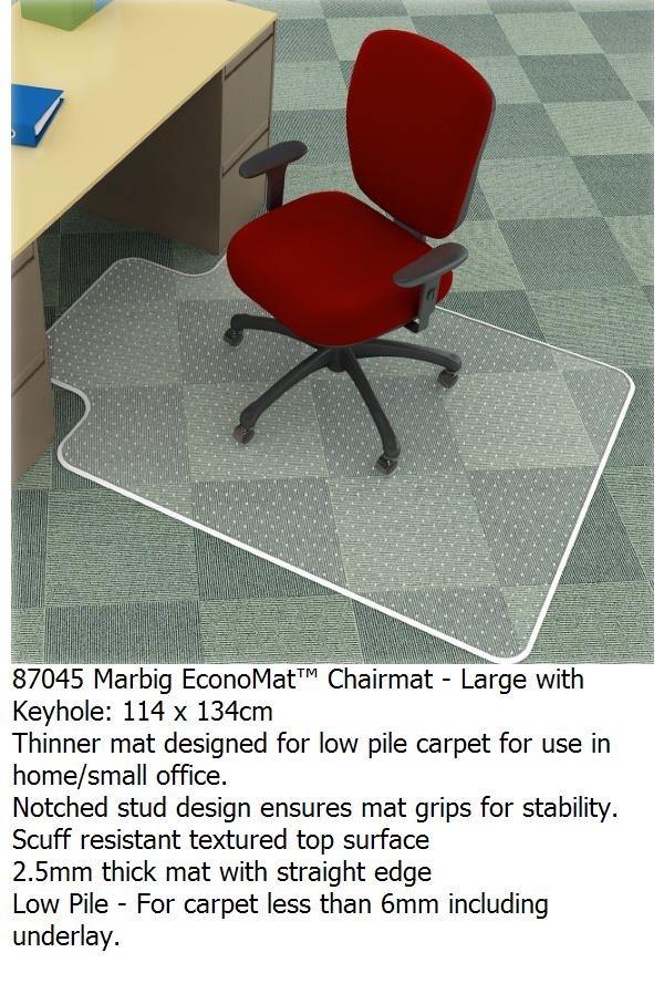chair mat for carpet with underlay